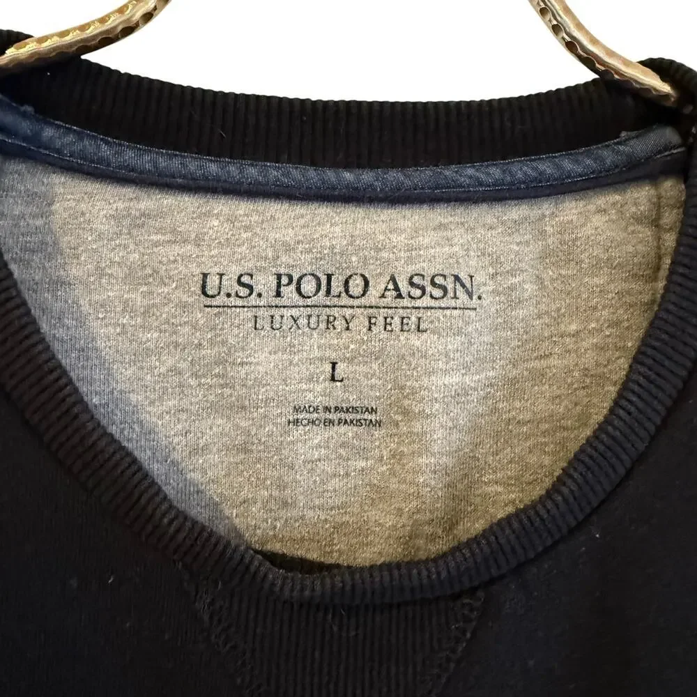 US Polo Assn Navy Blue Crewneck Sweatshirt‎ L | Preppy Minimalist Streetwear
